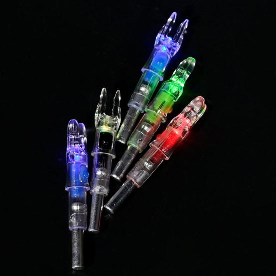 3 Pcs Lighted Nocks for Arrows with 0.244 Inside Diameter LED Light Up Nocks with ON/Off Switch for Archery Hunting