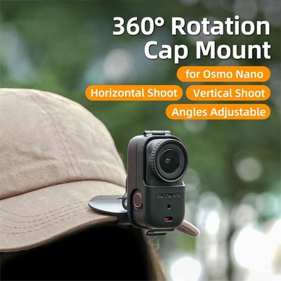 Schnellverschluss Kameraobjektivdeckel Clip Halter 360° drehbar Stabil Sportmützen Clip Halterung Verstellbar für DJI Osmo Nano