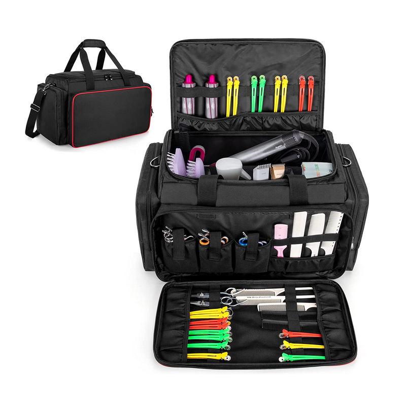Customized Polyester Cosmetic Bags Case Hair Styling Tools Carrying Bag for Travel Hair Scissors Case Totebags Hair Dryer Bags Customized чёрный