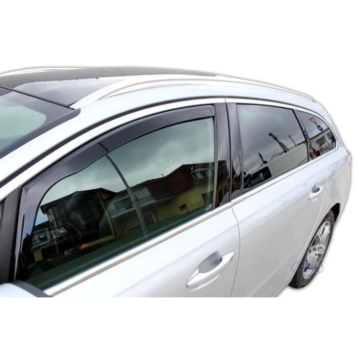 Déflecteurs d'air - J&amp;J AUTOMOTIVE - Peugeot 508 - Fumé - Acrylique renforcé - Installation facile