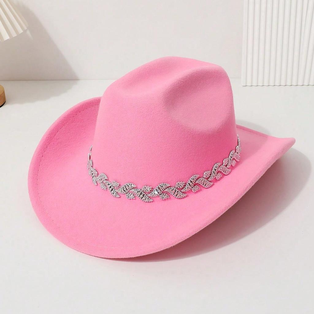 Western Cowboy Top Hat Men's and Women's Casual Top Hat Party Jazz Hat Felt Hat