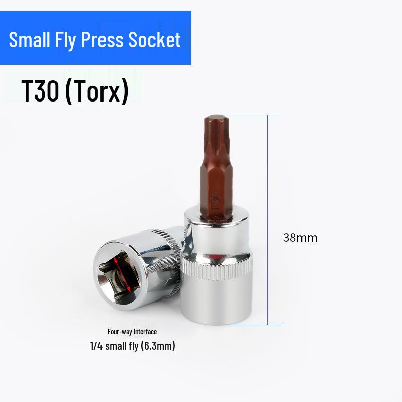 Screwdriver Socket Set: 1/4 Inch (6.3mm) Hex, Cross, Slotted, Pozi, Torx Bits