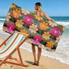 Floral Pattern Colorful Beach Towel Beach Towel Quick-drying for Travel Outdoor Sports Jogging Beach and Swimming