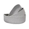 Handwoven Cotton Rope Boat-Shaped Storage Basket for Cosmetics, Snacks, and Sundries