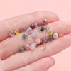 100pcs/Lot 3x4.5mm Glass Flat Round Beads Mini Spacer Loose Bead for Bracelet Necklace Earrings Jewelry Making Accessories