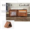 CONTACT'S Retro Genuine Leather Wallets Men Slim Photo Card Holder Tribe Money Bag Women Daily Travel Gift Coin Purses
