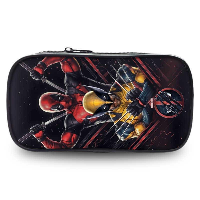 Deadpool And Wolverine Large Capacity Oxford Fabric Pencil Case For Students