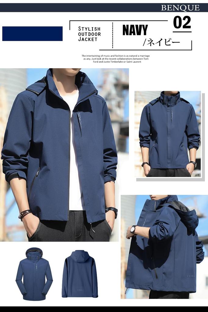 Lightweight and windproof outdoor mountain outerwear for spring and rider jacket [BENKE] jacket, parka, warm, windproof, water-repellent, long-sleeved