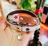 Vintage Floral Leather Pet Collar & Leash Set for Dogs and Cats