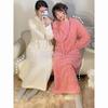 Long Warm Nightgown For Tall Women Autumn Winter Cold Resistant Cute Full Length Long Sleeve Loose Thermal Bath Robe Dress