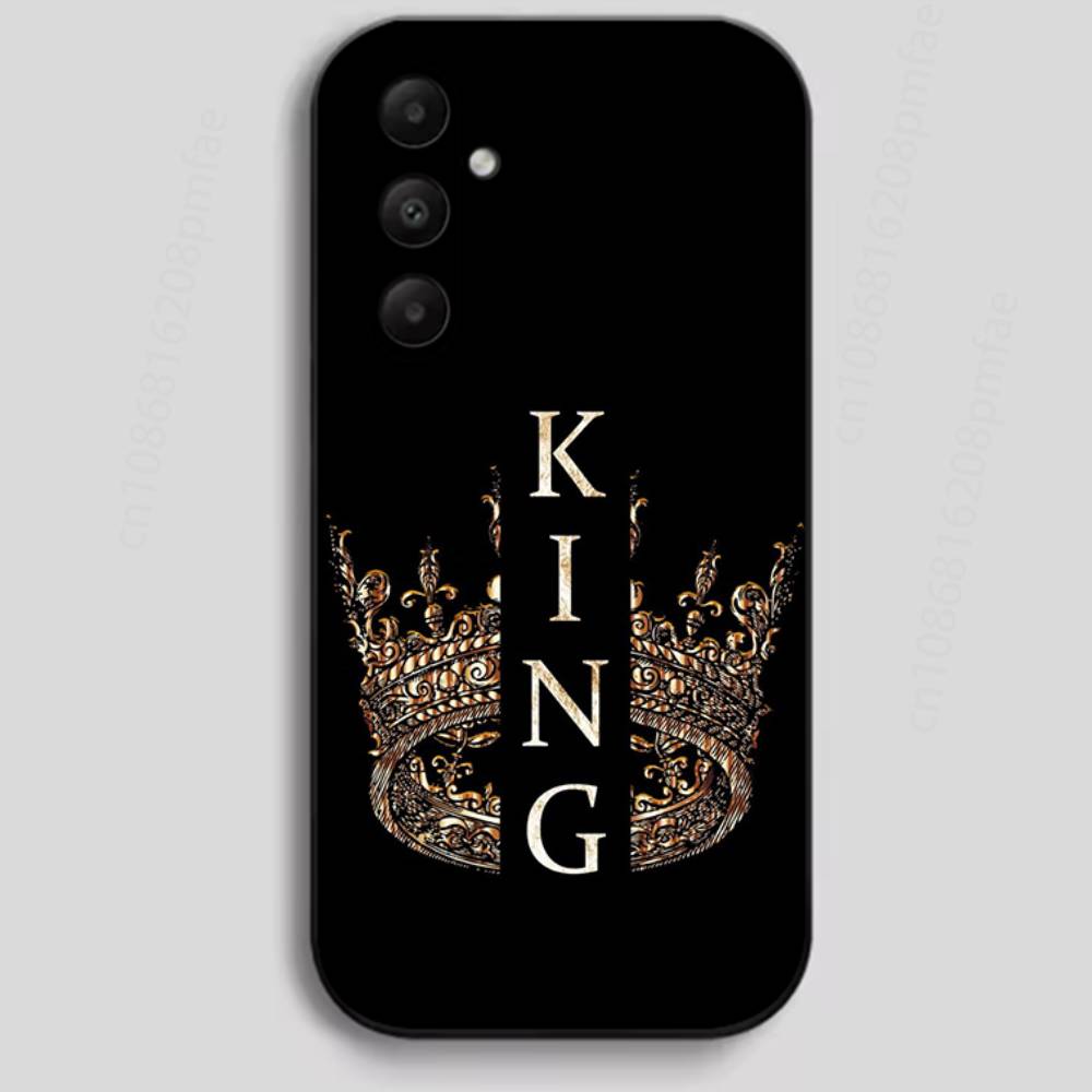 

KING Queen Crown Letter Phone Case For Samsung GalaxyA20,21,,40,41,51,71 Ultra Protective Phone Shell Samsung A71 4G