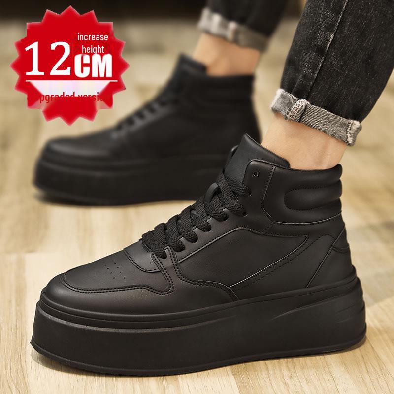 Zapatos de plataforma coreanos: Elevador Invisible de 12cm, Ideal para COS Play