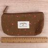 Kawaii Lovely Makeup Bag Fabric Floral Flower for Girl Pencil Bag Pencil Case Pen Bags Zipper Pouch