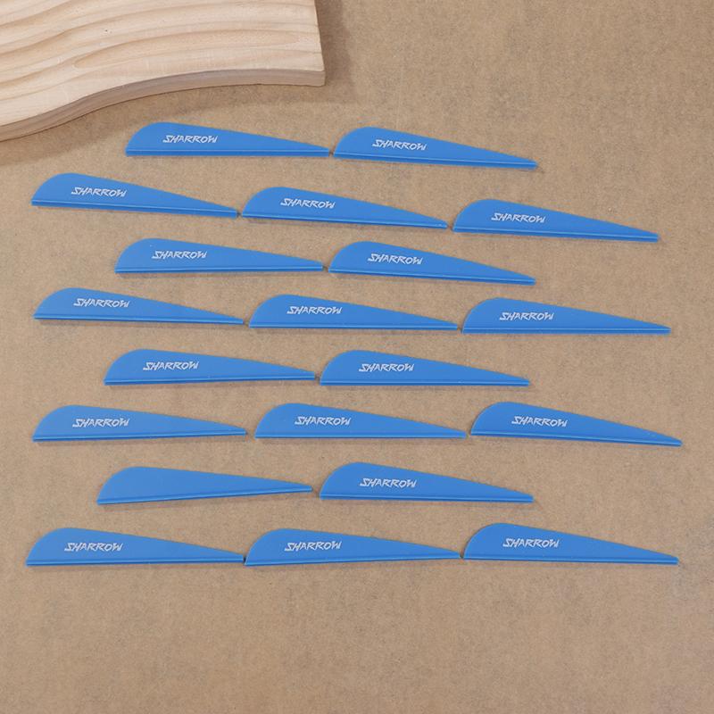 20Pcs 3In Archery Arrow Feather Plastic Feather Rubber Vanes Fletching For Diy Archery Hunting Targeting Arrow Shaft Accessories