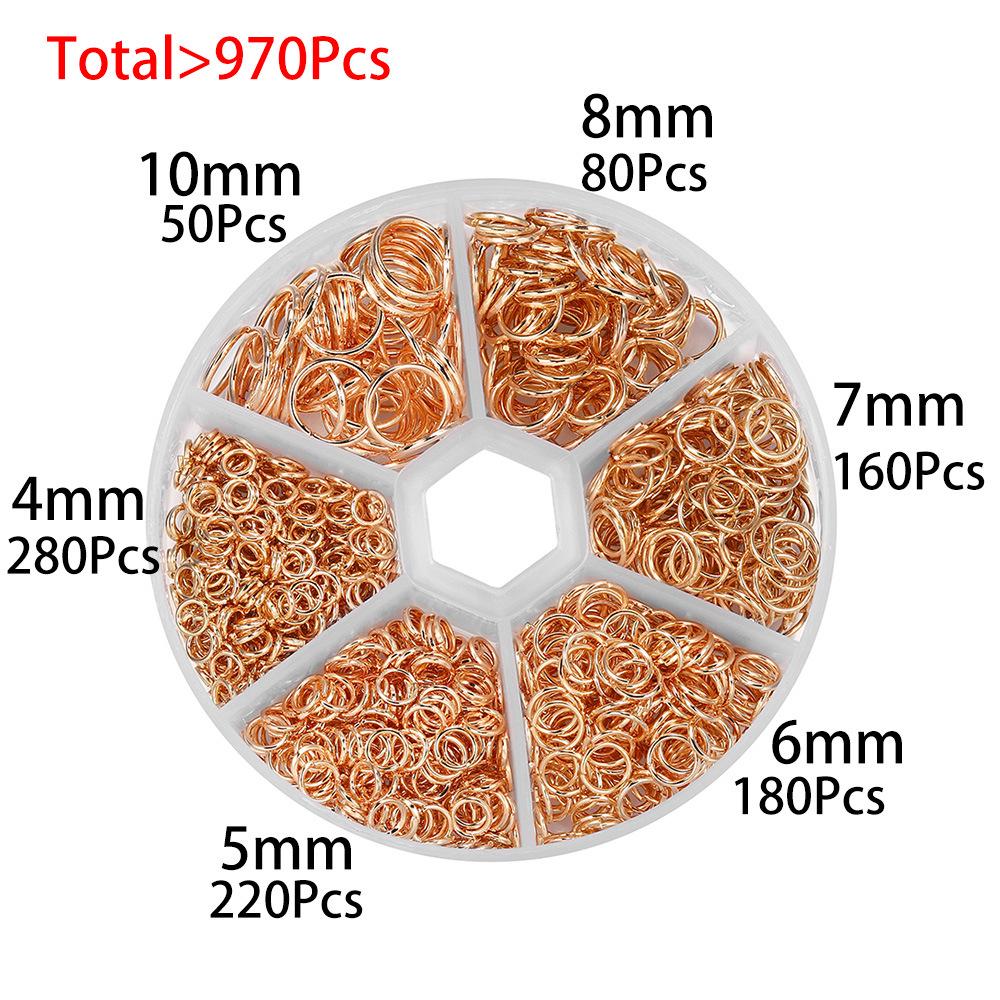 Zestaw do tworzenia biżuterii DIY: Pierścionki żelazne o wielu specyfikacjach na kolczyki, bransoletki, naszyjniki