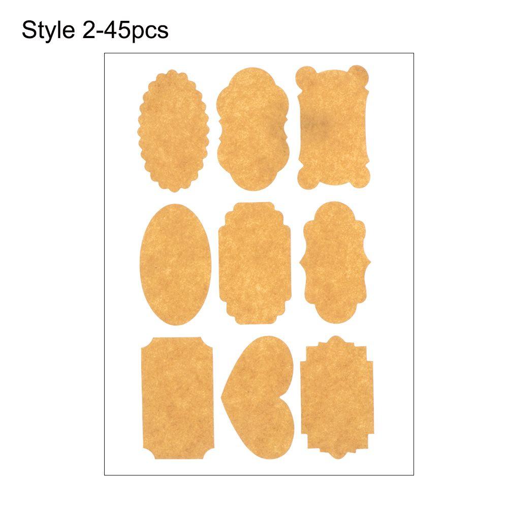 Gift Candy Tags Creative Self Adhesive Packaging Seals Kraft Paper Blank Sticky Labels Stickers