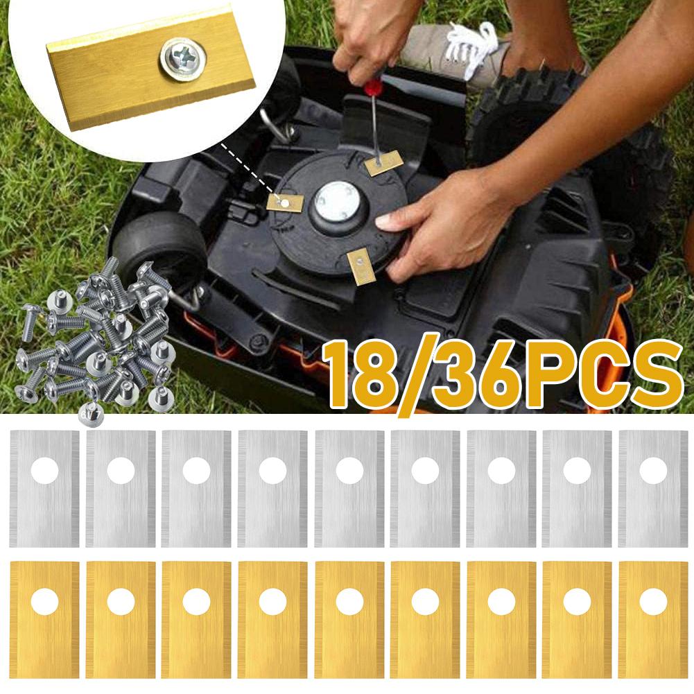 18/36pcs Stainless Steel Blades Replacement For Worx Landroid Robotic Lawnmower Cutting Blade Set Lawn Mower Parts