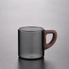 Small Capacity 120ml  Wooden Handle Glass Tea Mug  Heat Resistant Tea Ceremony Tea Cup Kung Fu Tea Set Coffee Cup Drinkware