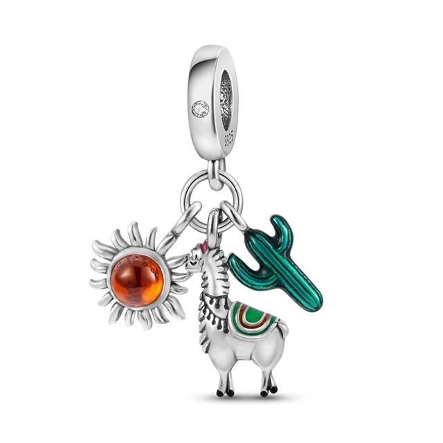 925 Sterling Silver Skates Animal Chameleon Pendant Charms Beads Fit Bracelet DIY Making For Women Gift Party
