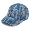 Vintage distressed washed denim baseball cap - trendy casual sun-protective hat for European and American streets