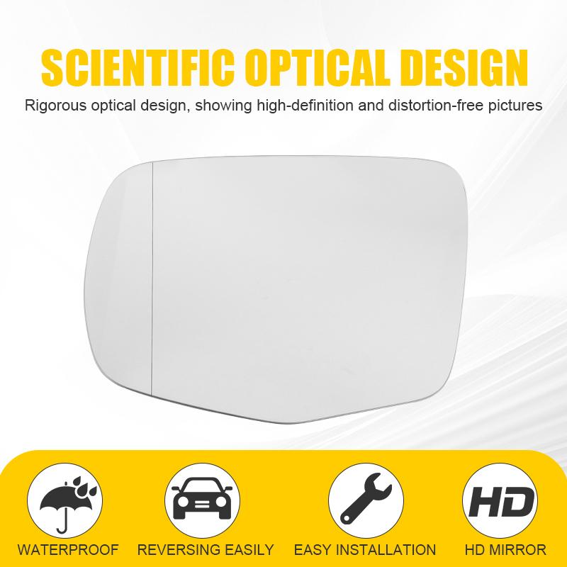 Heated Left Right Rearview  Mirror Glass For Honda Pilot 2016- Passport - Ridgeline - Side Mirror Glass