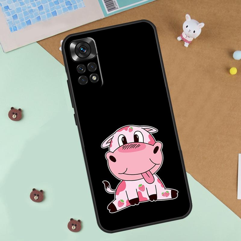 Animal Cute Cartoon Cow Case For Xiaomi Redmi Note 14 13 12 9 10 11 Pro 10S 11S 12S Cover For Redmi 13C 10C 12C 14C
