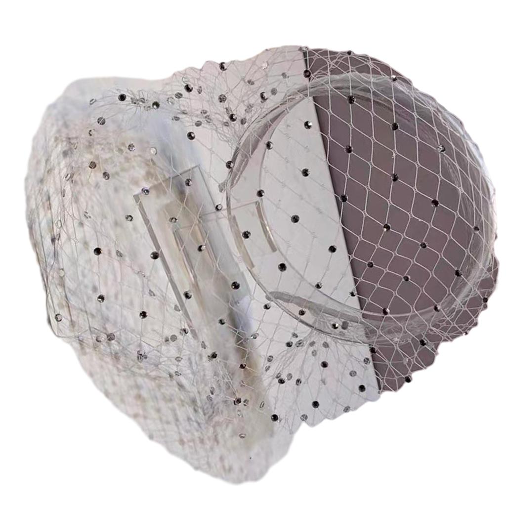 Headbands for Women Girls Wide Plain Turban Headband Fashion Veil Rhinestones Hair Bands Mesh Hair Hoop