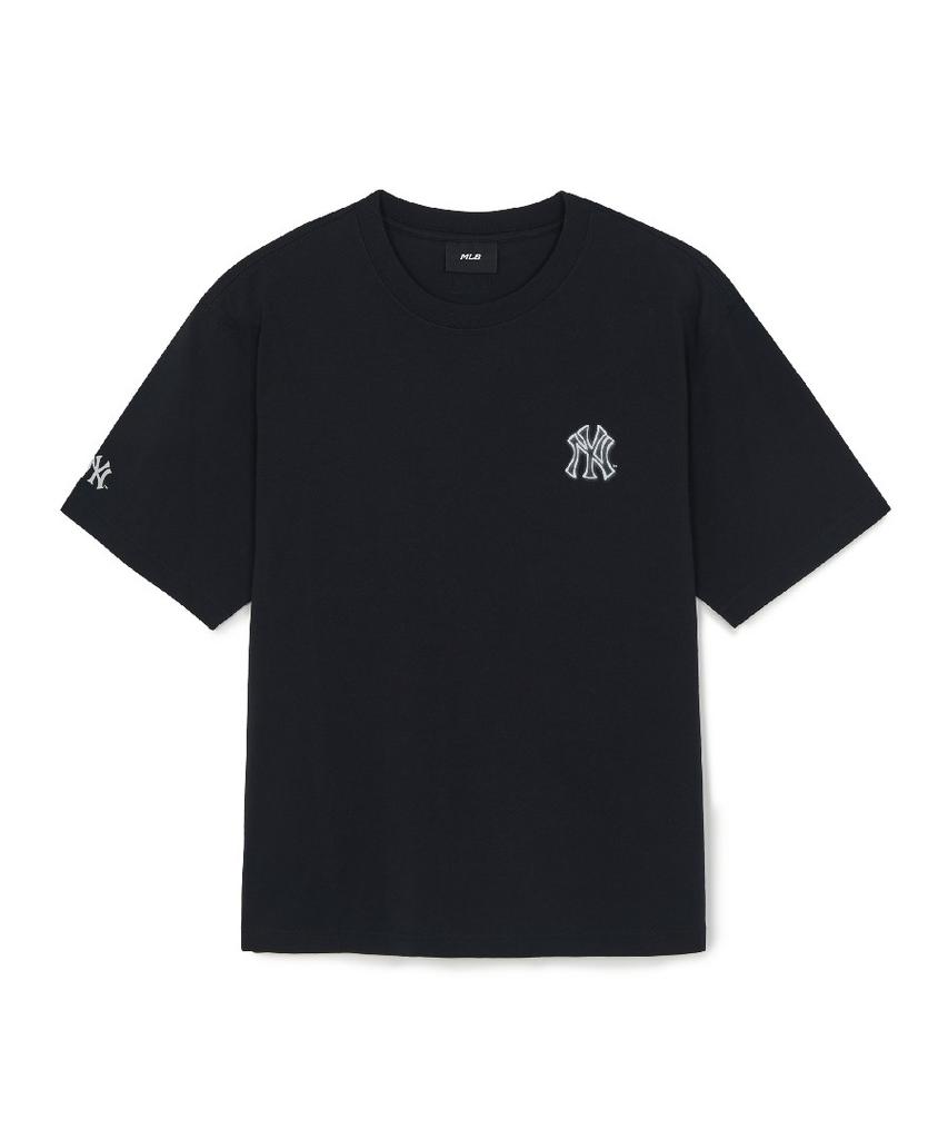 Emelbi Basic Back Street Logo Oversized Short Sleeve T-Shirt Ny (Black)