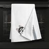 Embroidered Puppy Tea Towel Cute Towel, Corgi Dachshund Kitchen Dish Absorbent Decorative Guest Towels Quick Dry Hand for Dog Lovers Bathroom