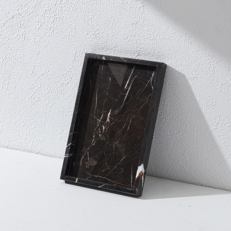 Light Luxury Natural Marble Tray Shelves