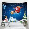 Tapeçaria de Decoração Doméstica Padrão de Papai Noel de Natal Manta de Pendurar na Parede Tapete 150x150cm