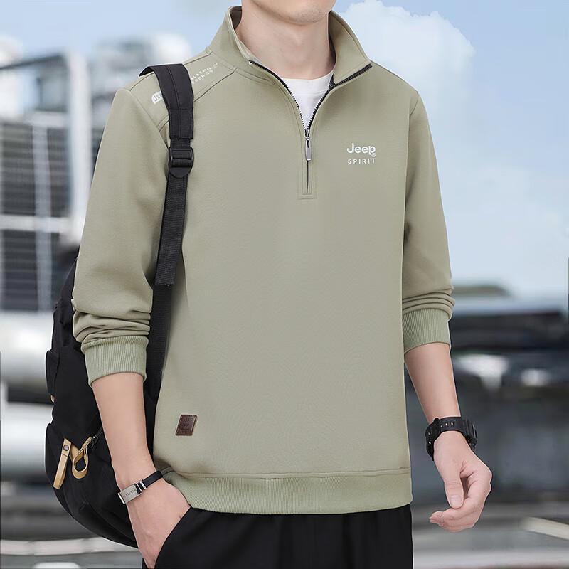 

JEEP SPIRIT Men s Fleece-Lined Half-Zip Sweatshirt L