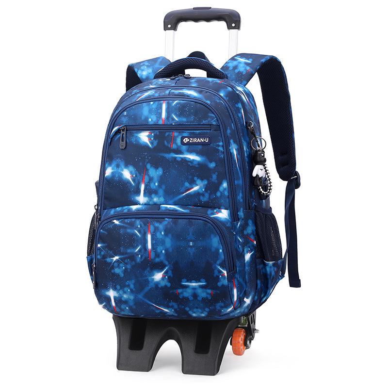 Lightweight Trolley Backpack for 3-6 Grade Students – Stair-Climbing Design for Boys and Girls