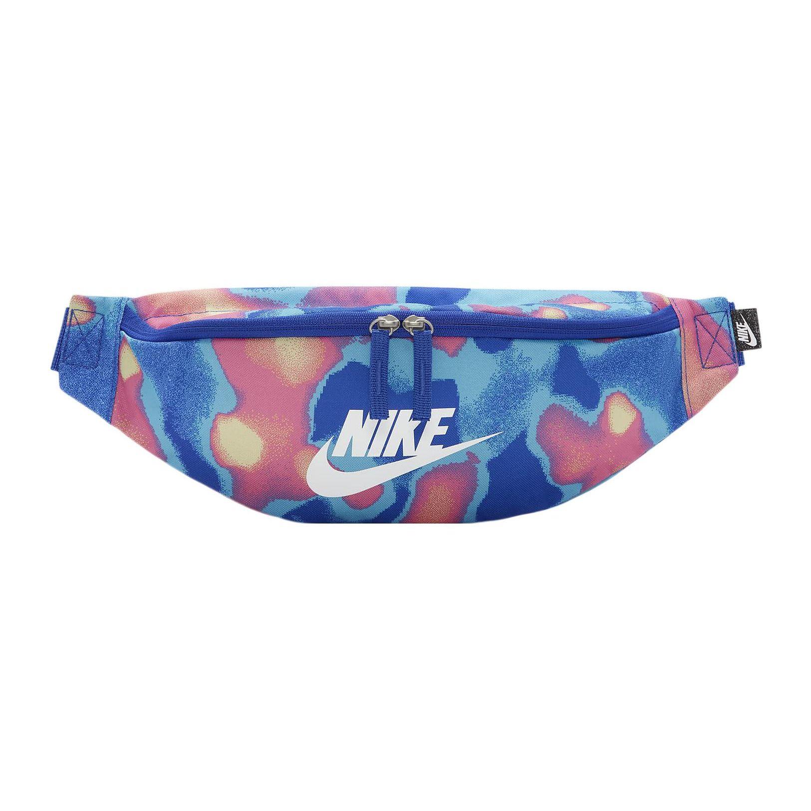

Nike Casual Sports Letter Logo Print Fabric Crossbody Waist Bag Medium Women bags Blue White DR6250-405 Blue/White
