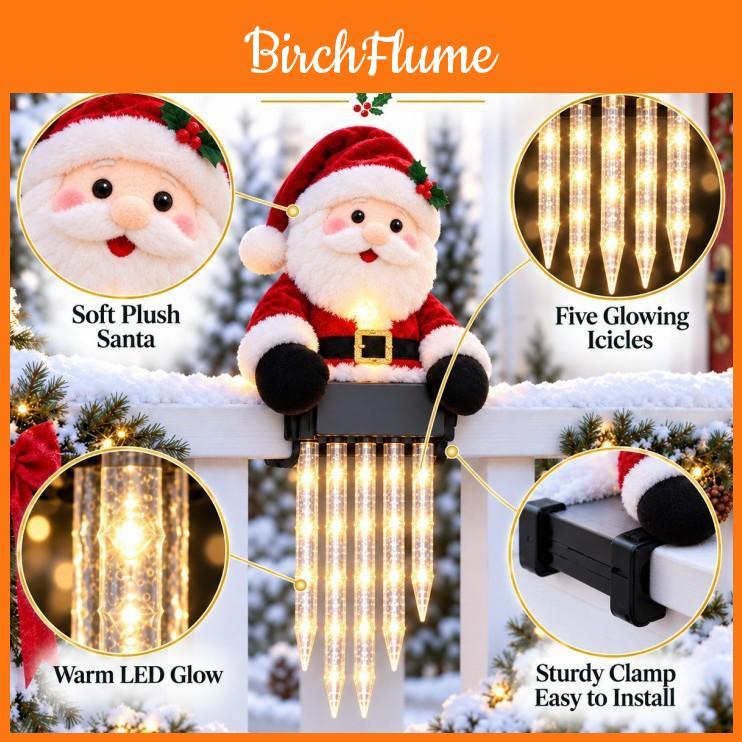 Winterglow Snowman Reindeer Solar Icicle Light Decor For Christmas Holiday Home Yard Scene