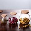 Glas-Teedose mit Korkverschluss - Versiegelbares, feuchtigkeitsdichtes Aufbewahrungsglas für Süßigkeiten oder Blumen
