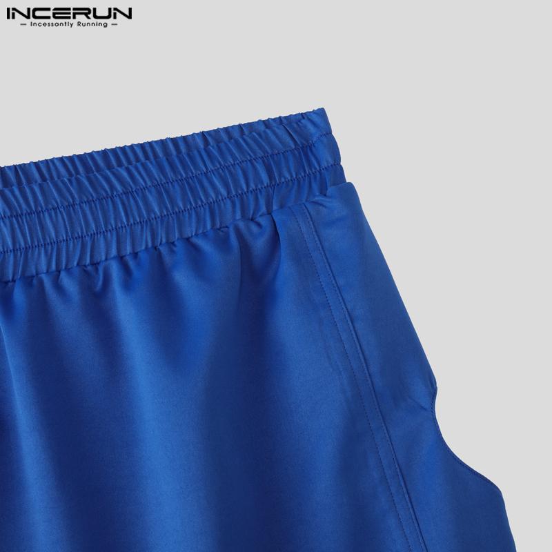 INCERUN Women Men Elastic Waist Back Cutout Home Wear Mini Pants Shorts
