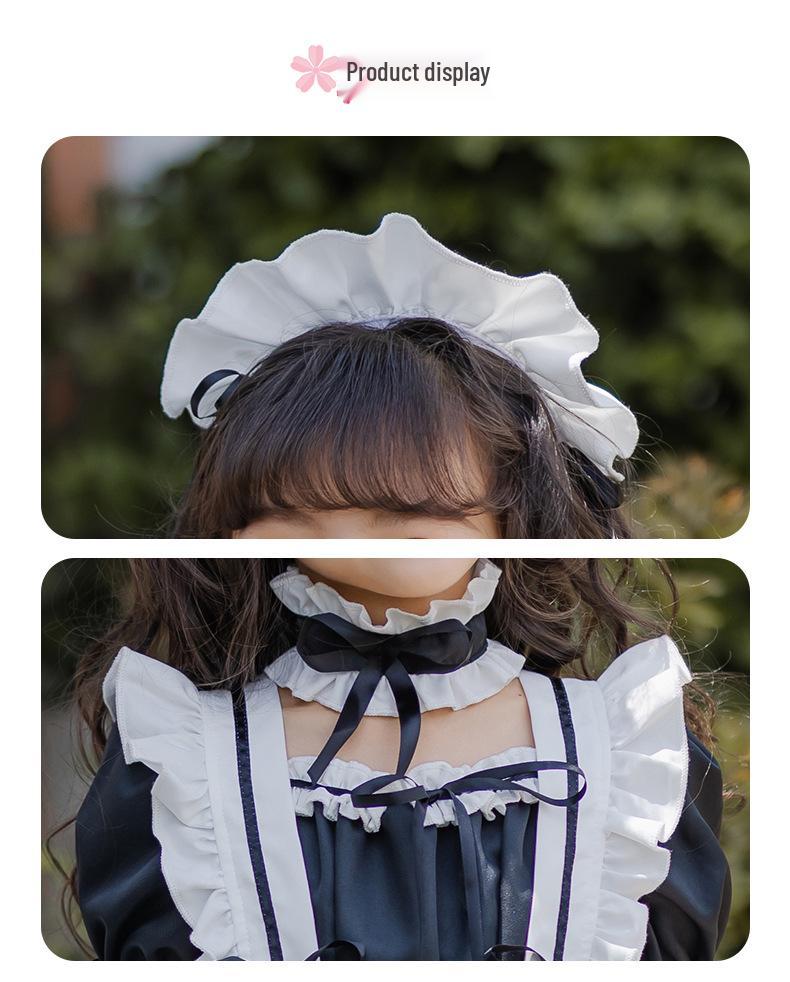 Japanese Black Maid Lolita Dress for Girls - Cute Princess Costume