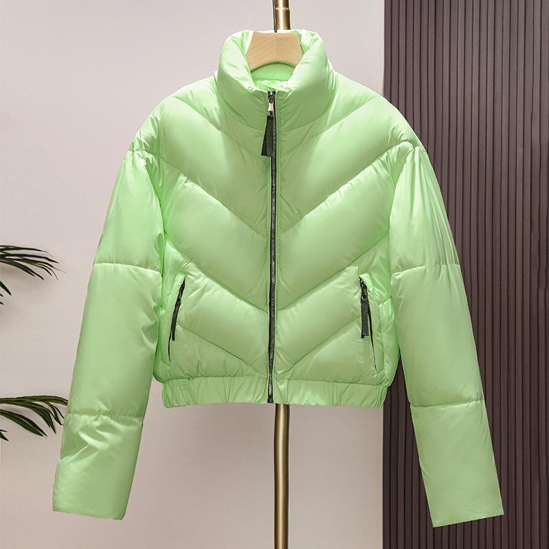 2025 European down cotton jacket women's short Maillard niche design puff winter American retro bread jacket