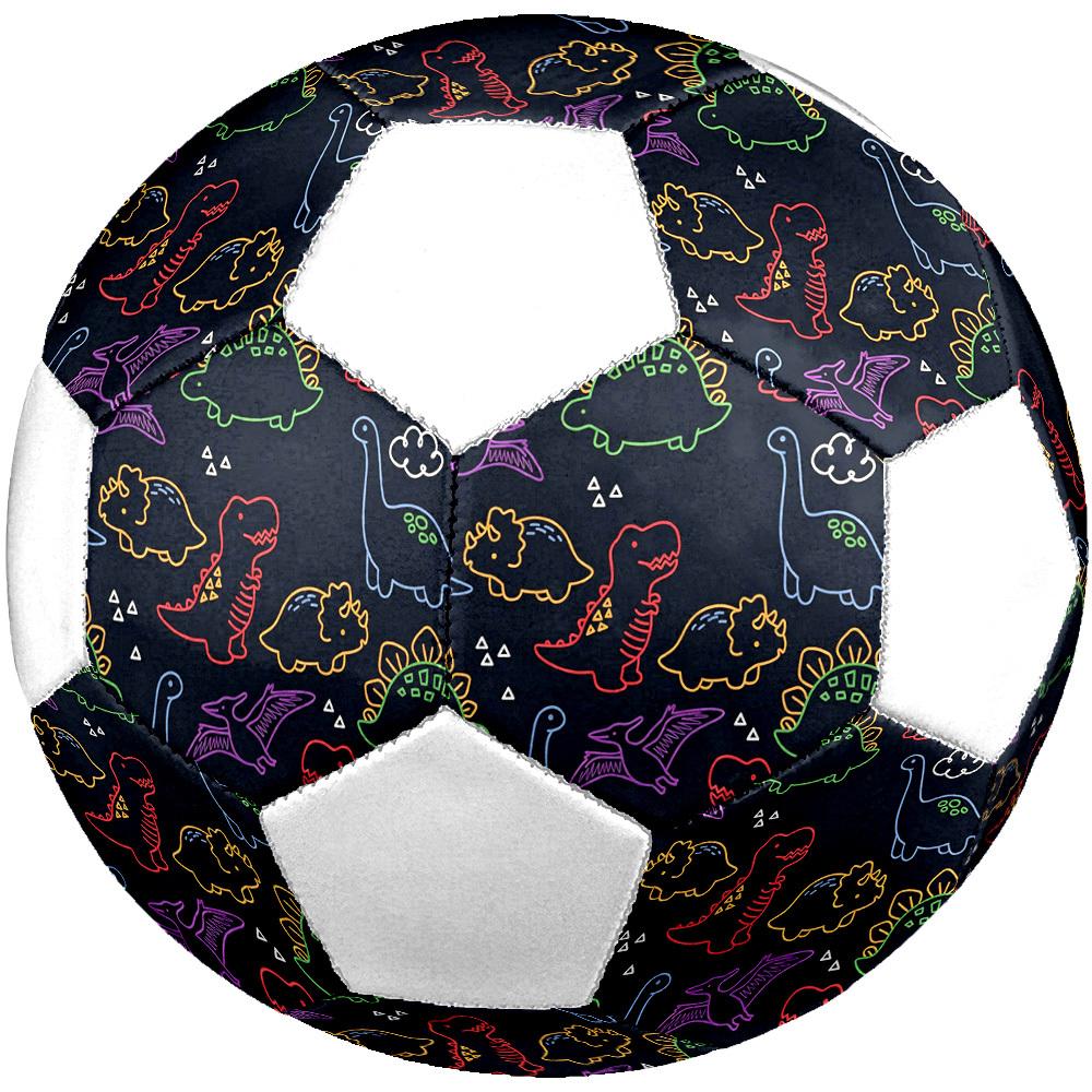 1pc Neon Dinosaur Party Lightweight PVC Training Soccer Ball, Size 5, Suitable for Indoor and Outdoor TrainingGift y6033
