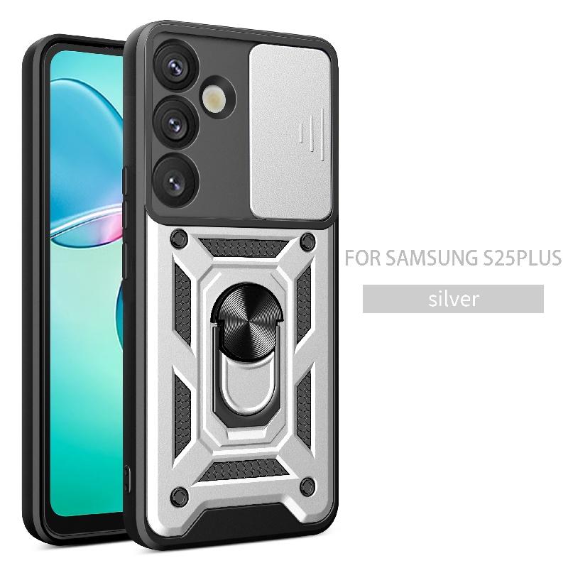 

For Samsung Galaxy S25 24 S23 Plus Ultra Case Magnetic Holder Ring Armor Shockproof Cases For Galaxy A56 A55 A54 A51 Back Cover Samsung S23 серебряный