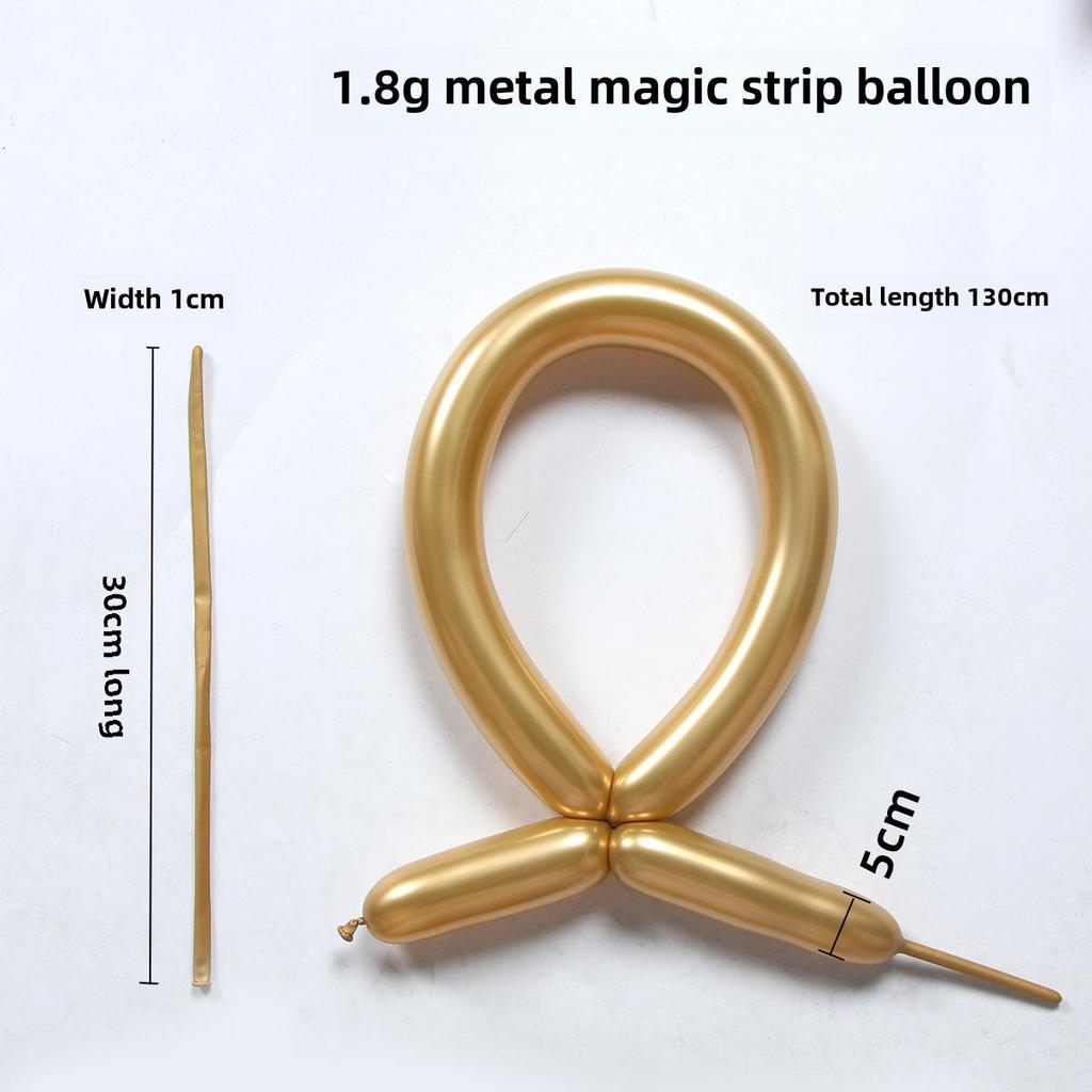 Metallic 260 Magic Balloon 1.8g - Perfect for Birthday Party Decor, Balloon Modeling, and DIY Arrangements