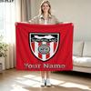 1PC Sunderland A.F Custom Name Patterned Flannel Blanket Suitable For All Seasons for Home Decor Warmth and Comfort Gifts Holiday Present