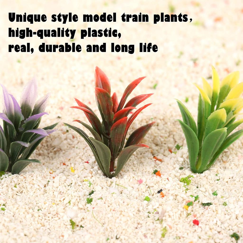 100pcs Flower Model Tree Railway Model Architectural Model Train Model Landscape Scenery Collection City Model Decoration Plastic Yellow White Green