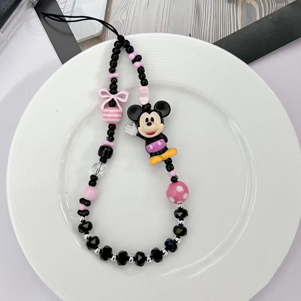 Disney Cartoon Mickey und Minnie Handy-Lanyard Niedlicher Puppen-Stil Lanyard-Anhänger für Männer und Frauen Modischer Tragbarer Schlüsselanhänger