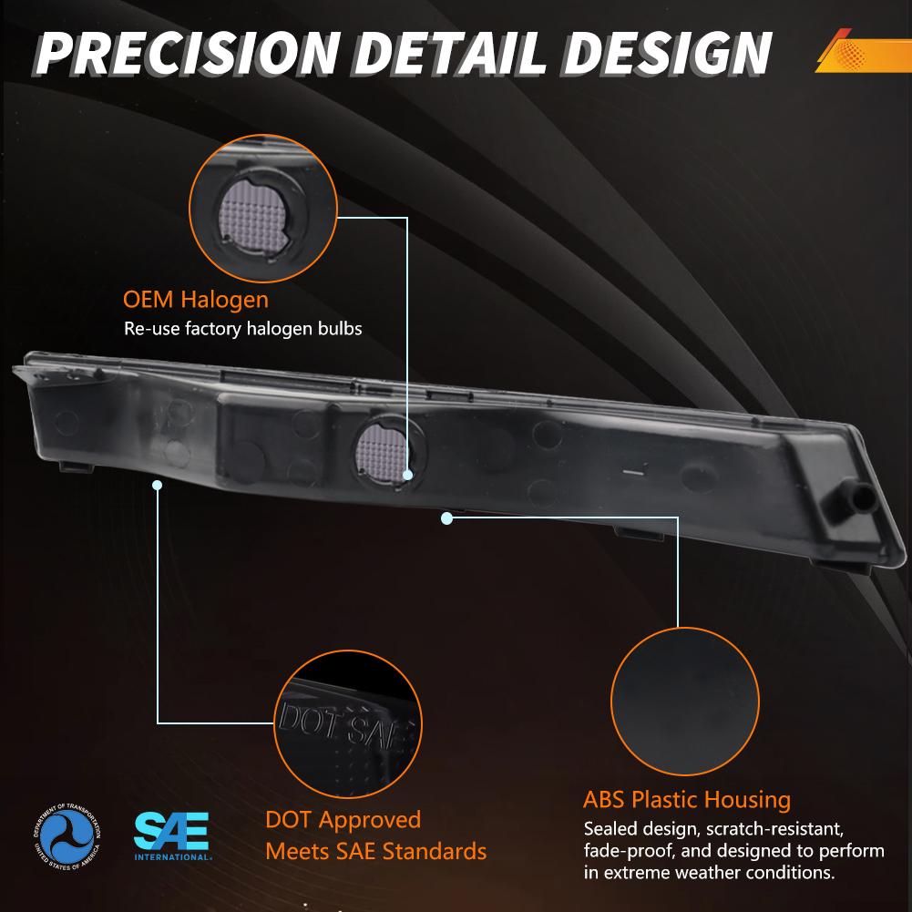 2Pcs Front Corner Side Marker Light Turn Warning Turn Signal Light Parking Light For 2006 2007 2008 2009 2010 Volkswagen Passat