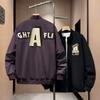 Plus Size Mens Baseball Jacket Loose Fit Street Style Casual Outerwear Tall Guys 2026 Fall