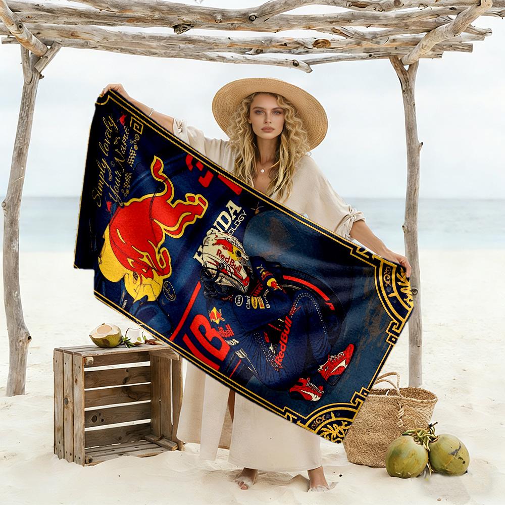 Oracle Bull Customized Name Beach Towel Soft Durable Quick-Dry Suitable for Swimming Gym Camping Yoga Vacation