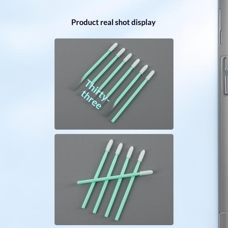 100Pcs/Pack Small Pointed Tips Cotton Micro Swab Anti-Static Dust Free Swab Stick For Cleaning Laser Len Protective Window Heads