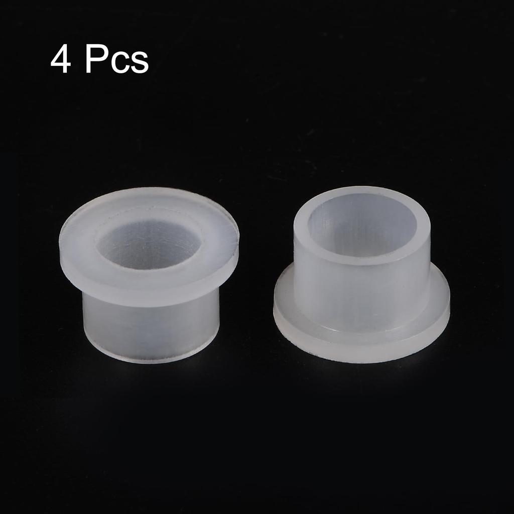 uxcell 4pcs Flanged Sleeve Bearing Plastic Bushing 10.2mm Inner Diameter x 13mm Outside Diameter x 10.1mm Length Nylon Bushing White